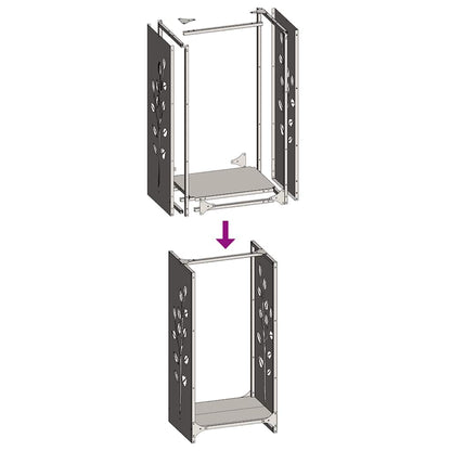 vidaXL Firewood Rack 40x30x80 cm Stainless Steel