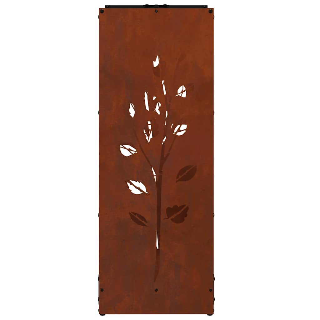 vidaXL Firewood Rack 40x30x80 cm Weathering Steel