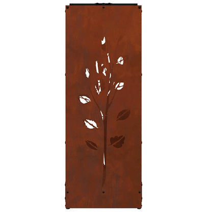 vidaXL Firewood Rack 40x30x80 cm Weathering Steel