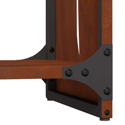 vidaXL Firewood Rack 40x30x80 cm Weathering Steel