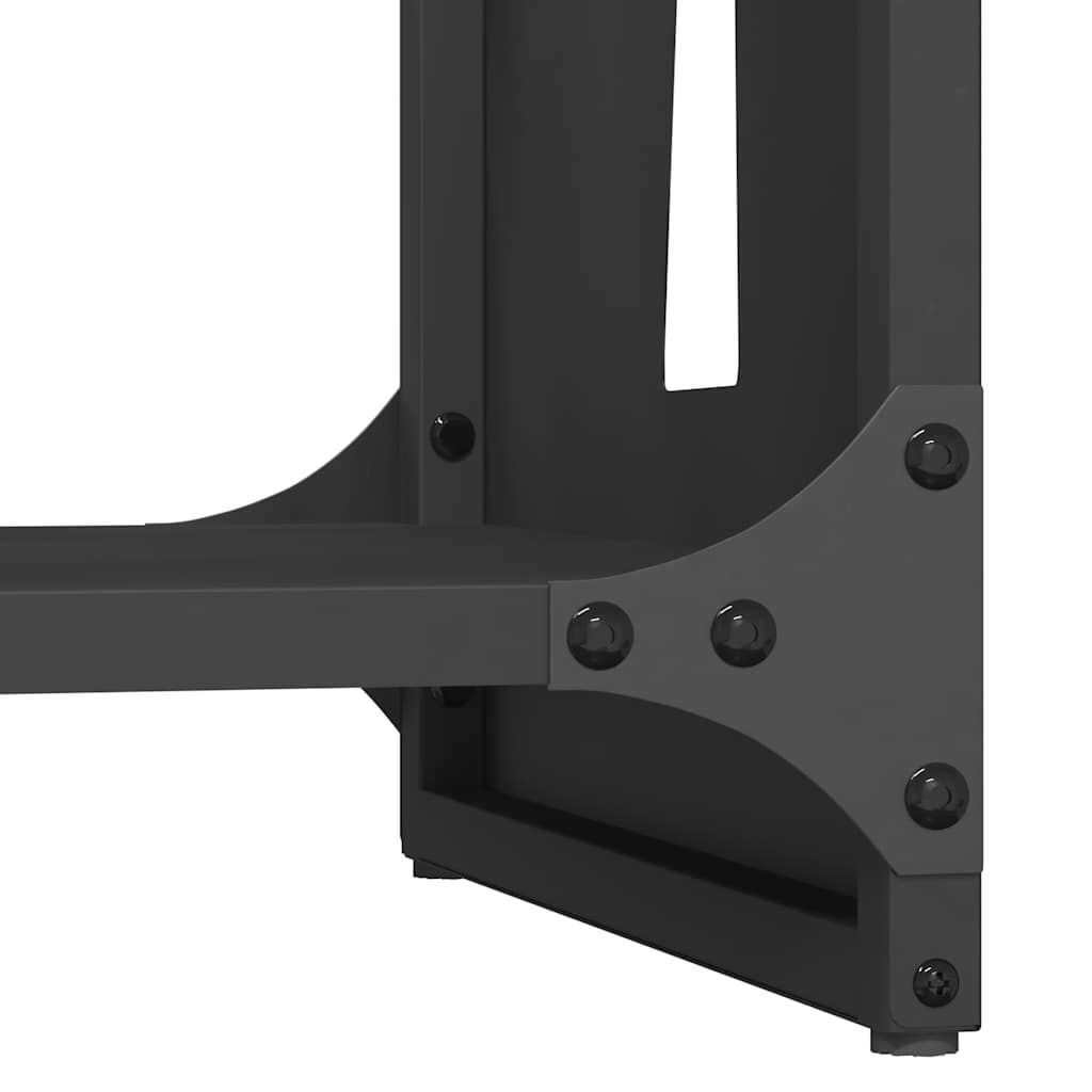 vidaXL Firewood Rack Black 40x30x80 cm Cold-rolled steel