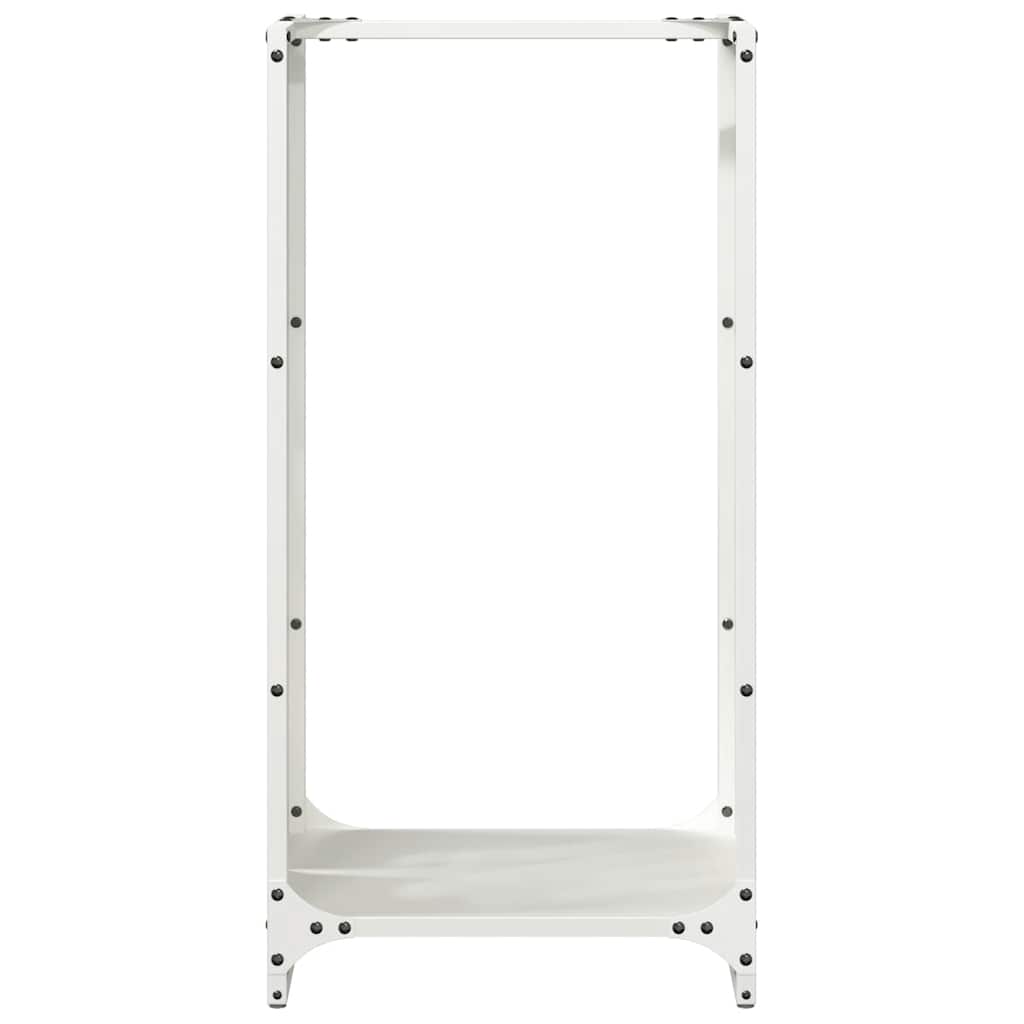 vidaXL Firewood Rack White 40x30x80 cm Cold-rolled steel