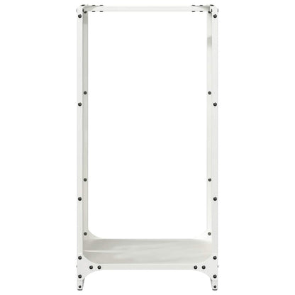 vidaXL Firewood Rack White 40x30x80 cm Cold-rolled steel