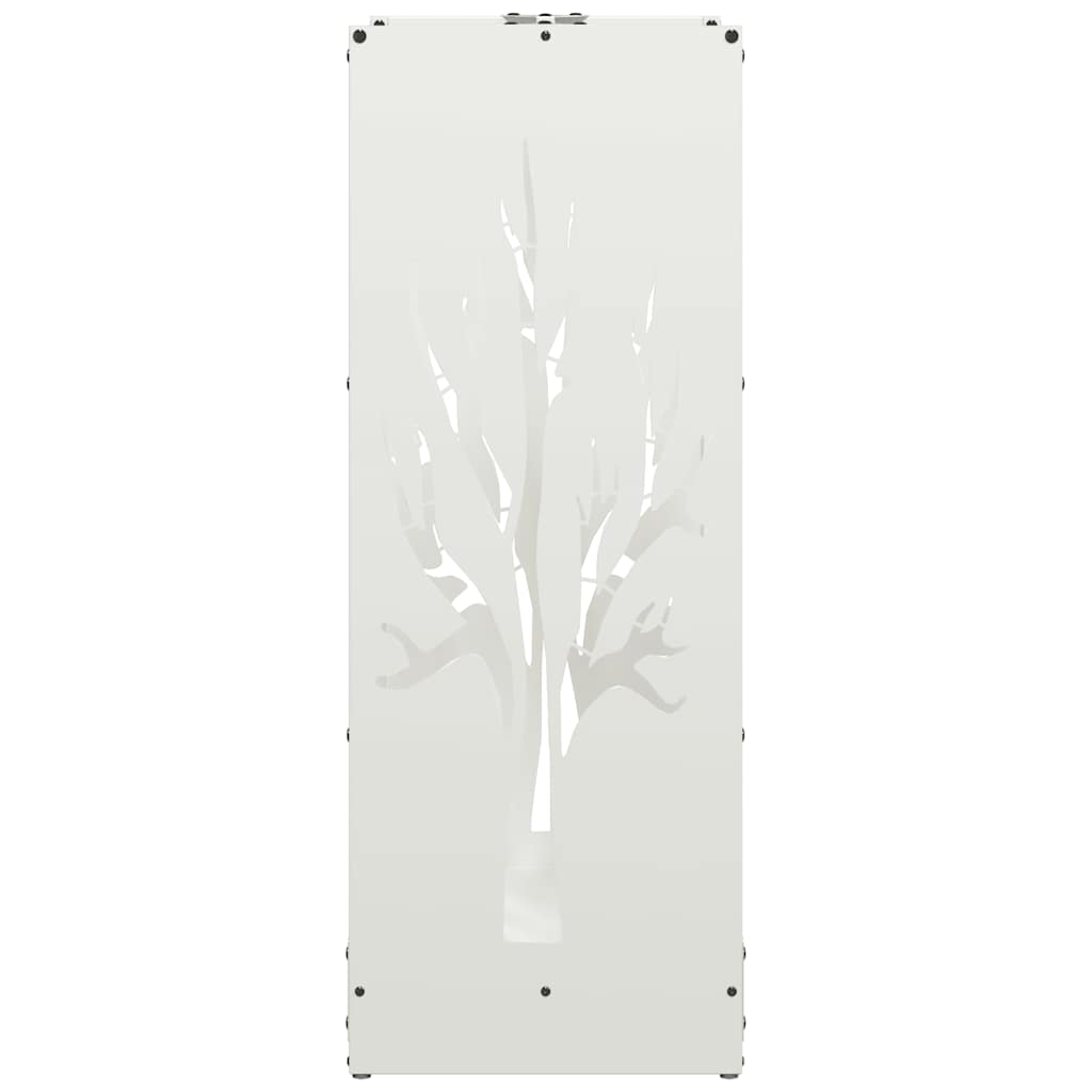 vidaXL Firewood Rack White 40x30x80 cm Cold-rolled steel
