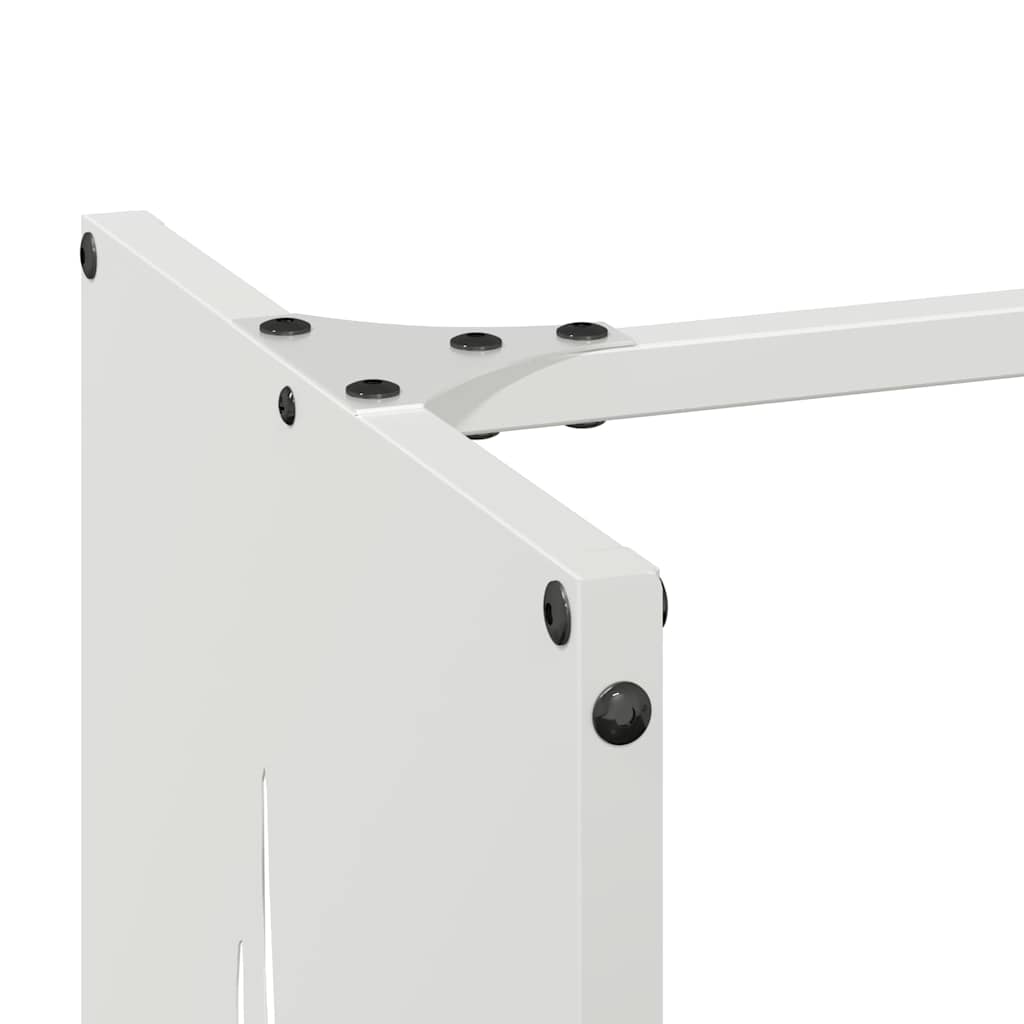 vidaXL Firewood Rack White 40x30x80 cm Cold-rolled steel