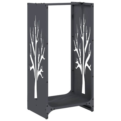 vidaXL Firewood Rack Anthracite 40x30x80 cm Cold-rolled steel