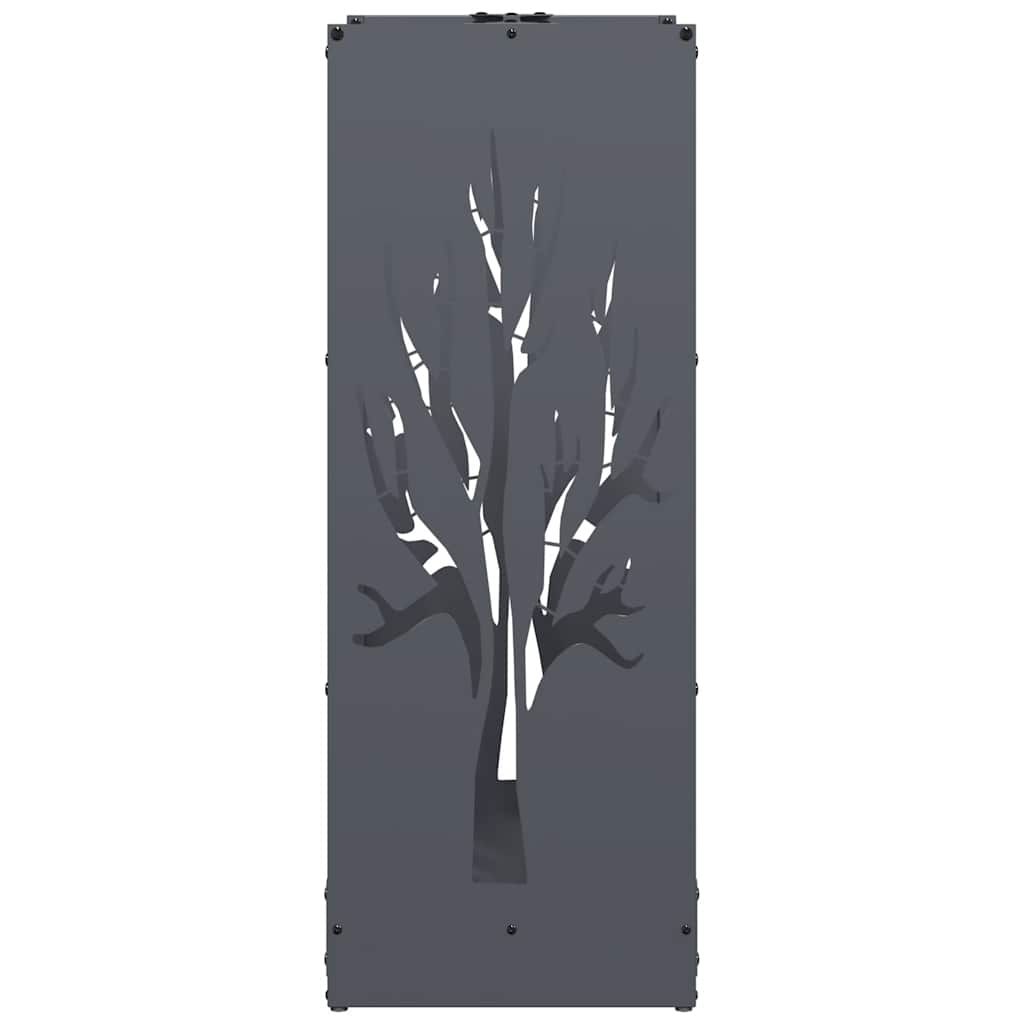 vidaXL Firewood Rack Anthracite 40x30x80 cm Cold-rolled steel