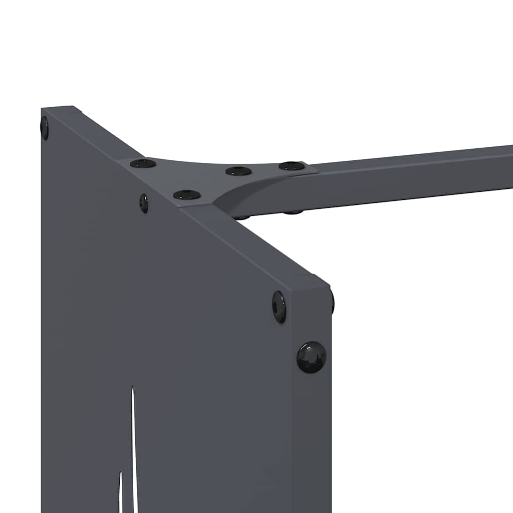 vidaXL Firewood Rack Anthracite 40x30x80 cm Cold-rolled steel