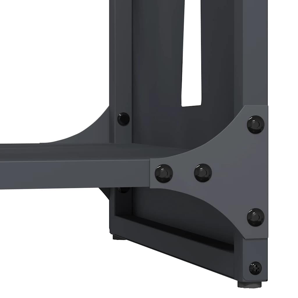 vidaXL Firewood Rack Anthracite 40x30x80 cm Cold-rolled steel
