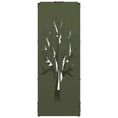 vidaXL Firewood Rack Olive Green 40x30x80 cm Cold-rolled steel