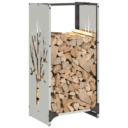 vidaXL Firewood Rack 40x30x80 cm Stainless Steel