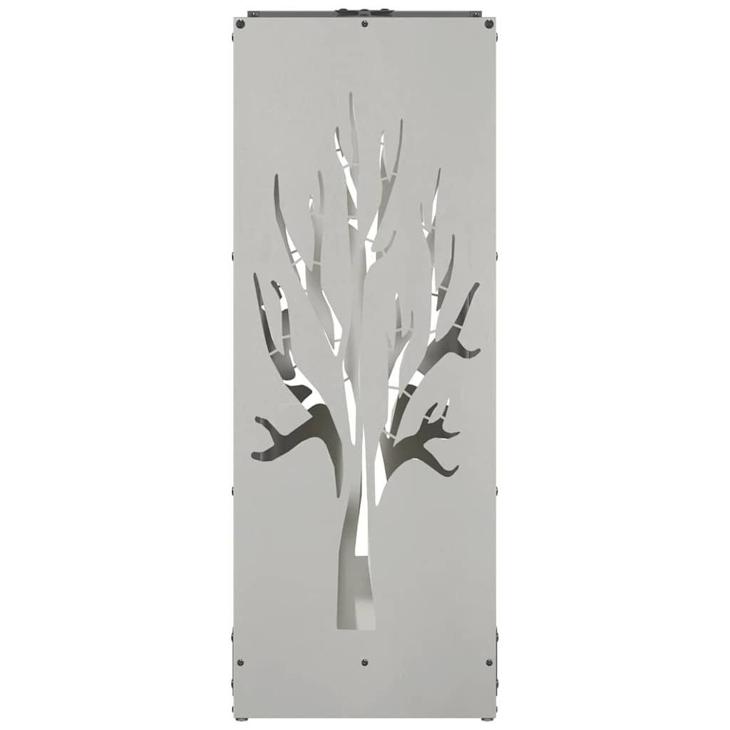 vidaXL Firewood Rack 40x30x80 cm Stainless Steel