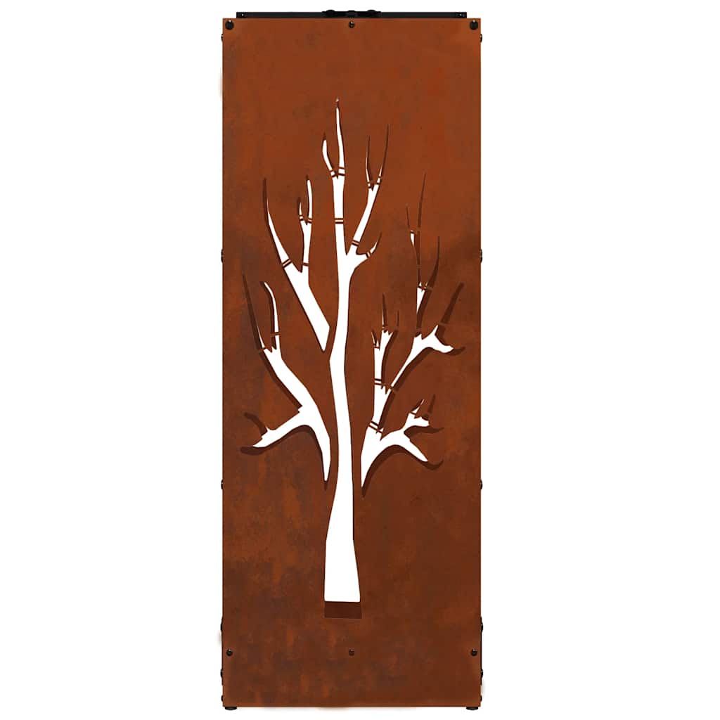 vidaXL Firewood Rack 40x30x80 cm Weathering Steel