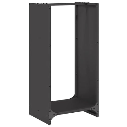 vidaXL Firewood Rack Black 40x30x80 cm Cold-rolled steel