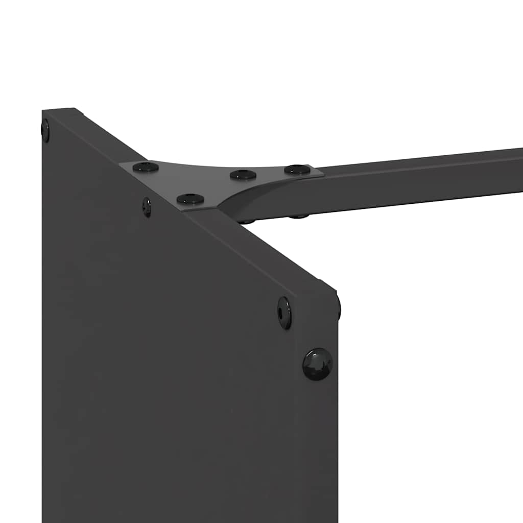 vidaXL Firewood Rack Black 40x30x80 cm Cold-rolled steel