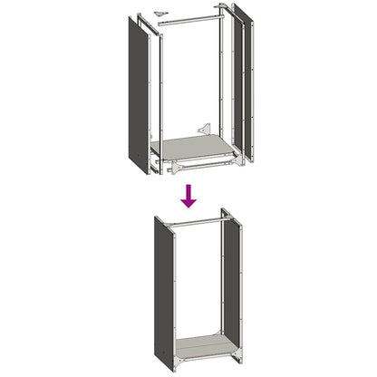 vidaXL Firewood Rack Black 40x30x80 cm Cold-rolled steel