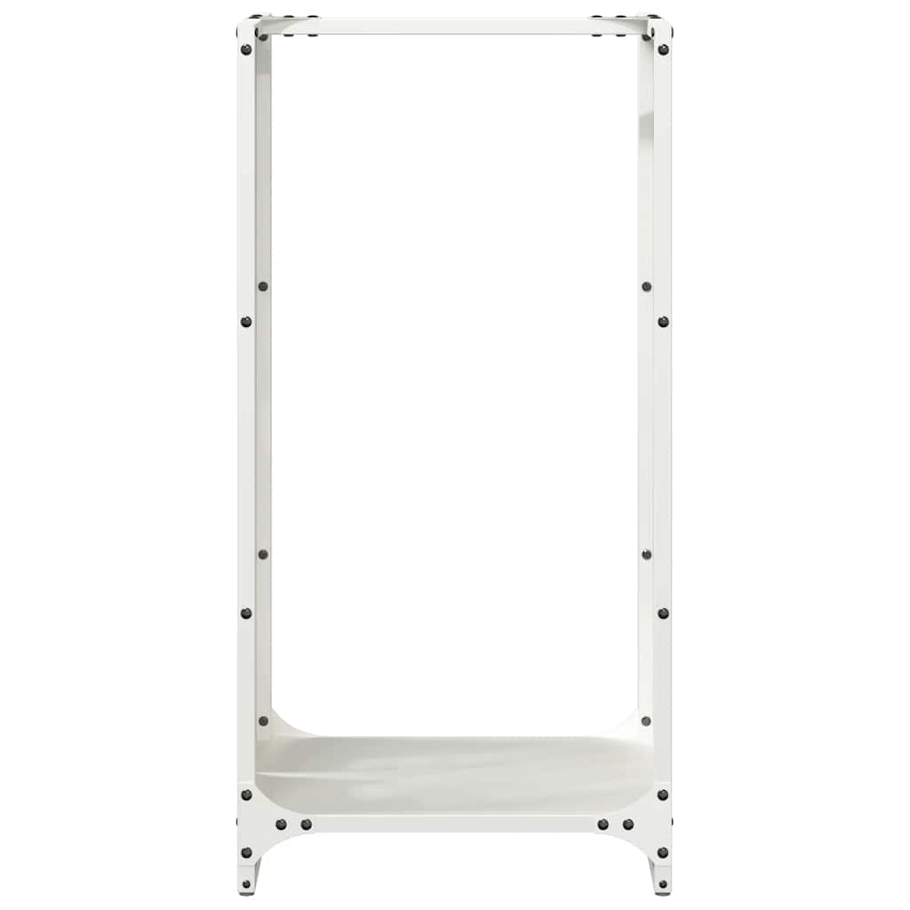 vidaXL Firewood Rack White 40x30x80 cm Cold-rolled steel