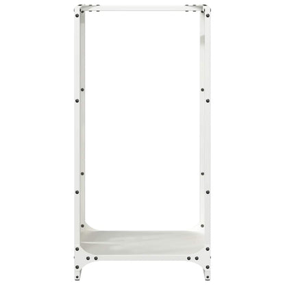 vidaXL Firewood Rack White 40x30x80 cm Cold-rolled steel
