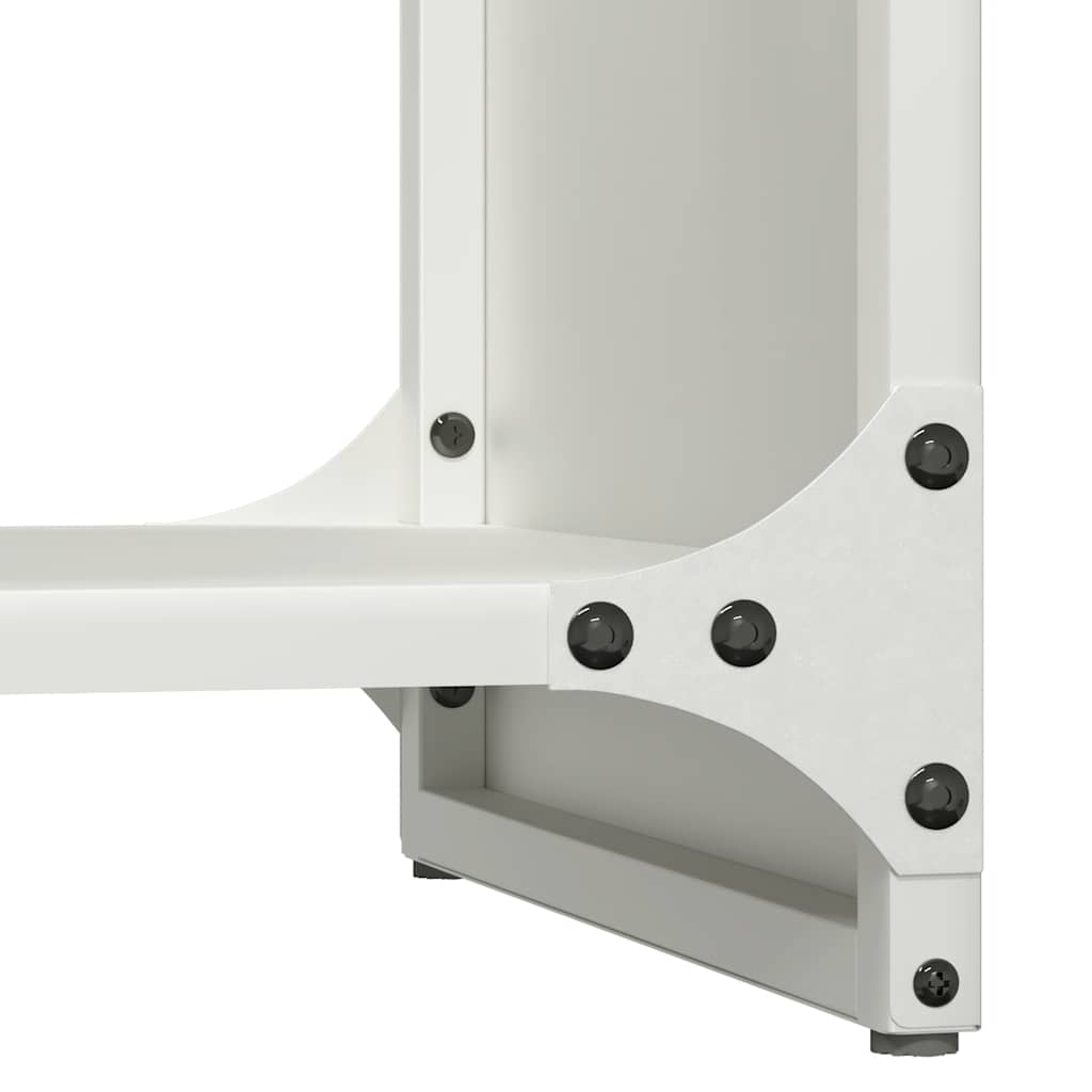 vidaXL Firewood Rack White 40x30x80 cm Cold-rolled steel