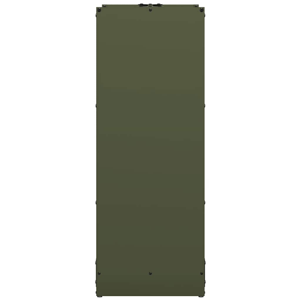 vidaXL Firewood Rack Olive Green 40x30x80 cm Cold-rolled steel