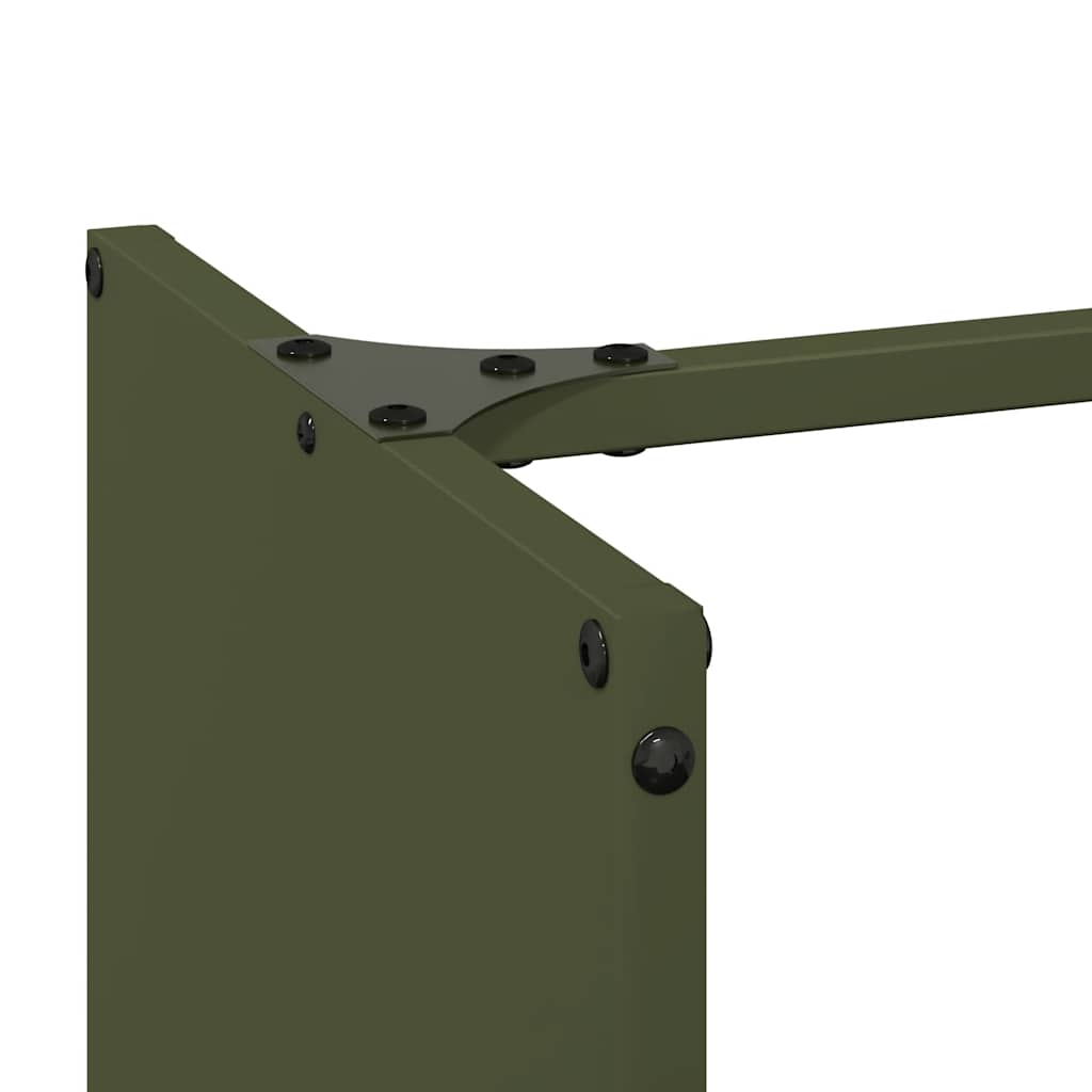 vidaXL Firewood Rack Olive Green 40x30x80 cm Cold-rolled steel