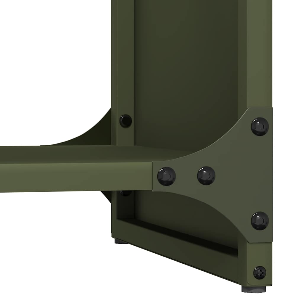 vidaXL Firewood Rack Olive Green 40x30x80 cm Cold-rolled steel