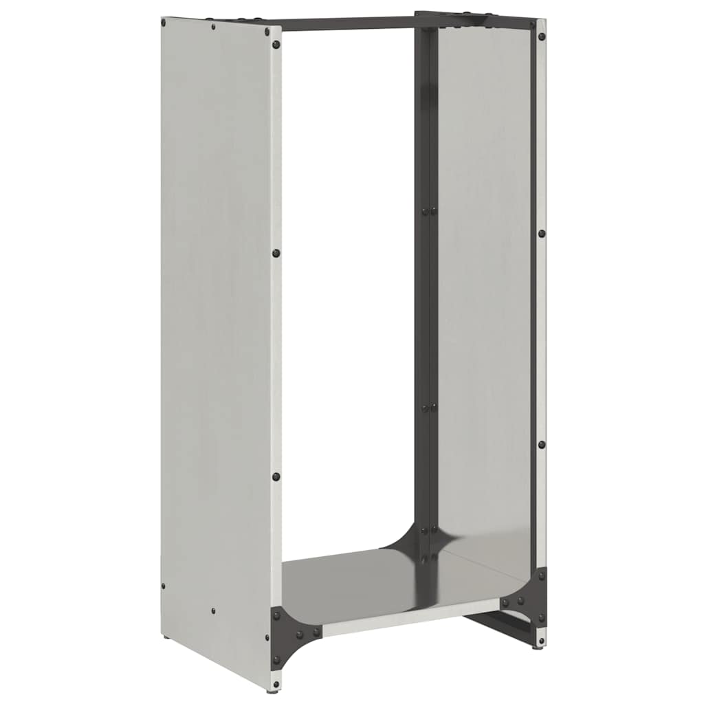 vidaXL Firewood Rack 40x30x80 cm Stainless Steel