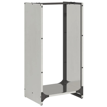 vidaXL Firewood Rack 40x30x80 cm Stainless Steel