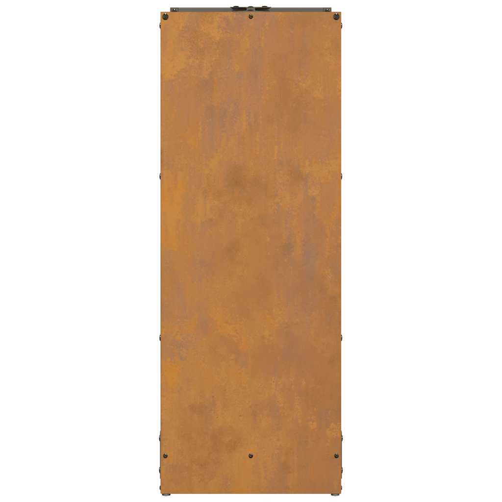 vidaXL Firewood Rack 40x30x80 cm Weathering Steel
