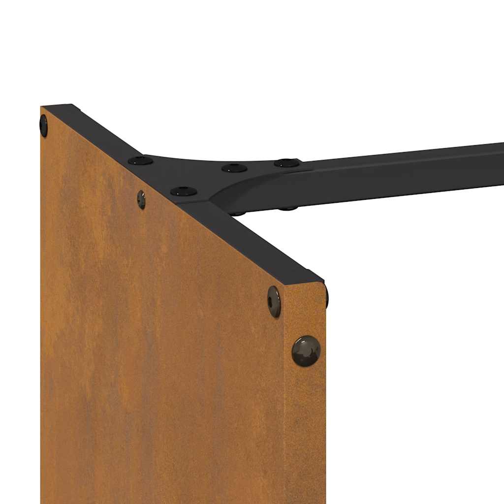 vidaXL Firewood Rack 40x30x80 cm Weathering Steel