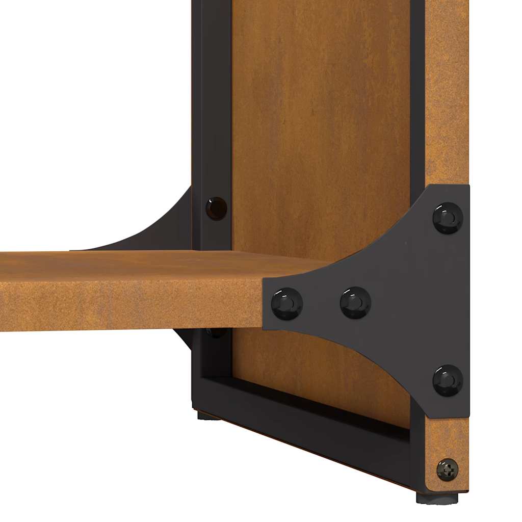 vidaXL Firewood Rack 40x30x80 cm Weathering Steel