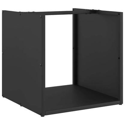 vidaXL Firewood Rack Black 40x40x40 cm Cold-rolled steel