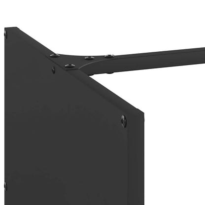 vidaXL Firewood Rack Black 40x40x40 cm Cold-rolled steel