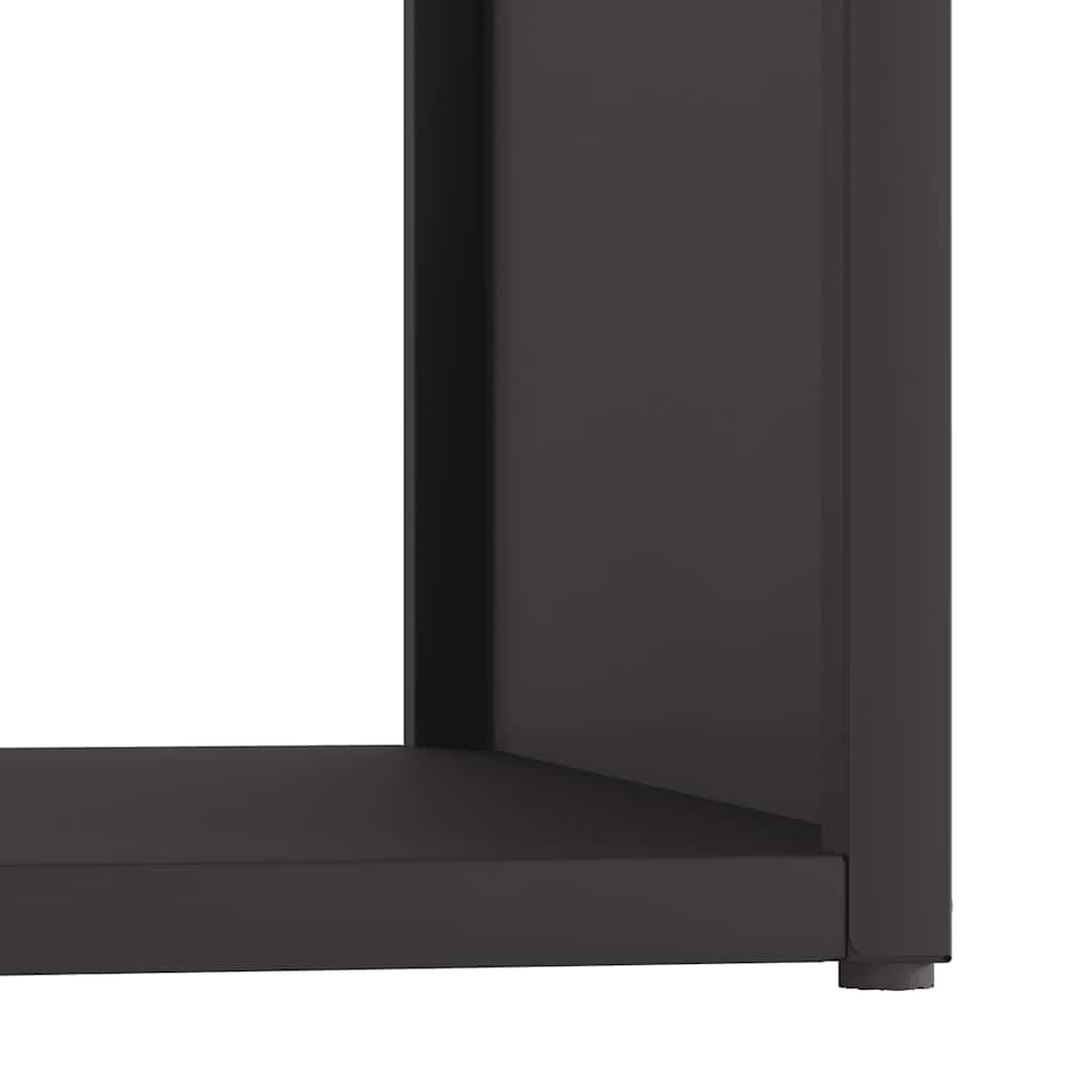 vidaXL Firewood Rack Black 40x40x40 cm Cold-rolled steel