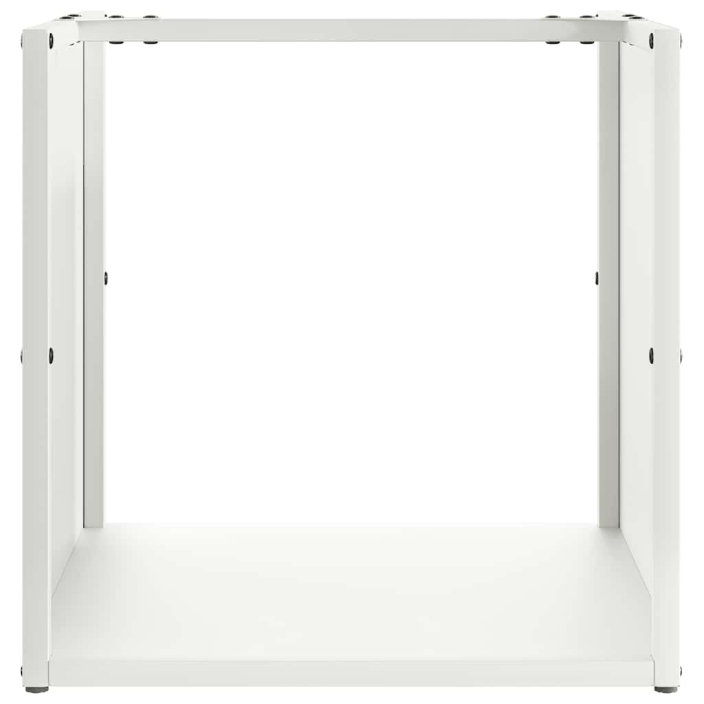vidaXL Firewood Rack White 40x40x40 cm Cold-rolled steel
