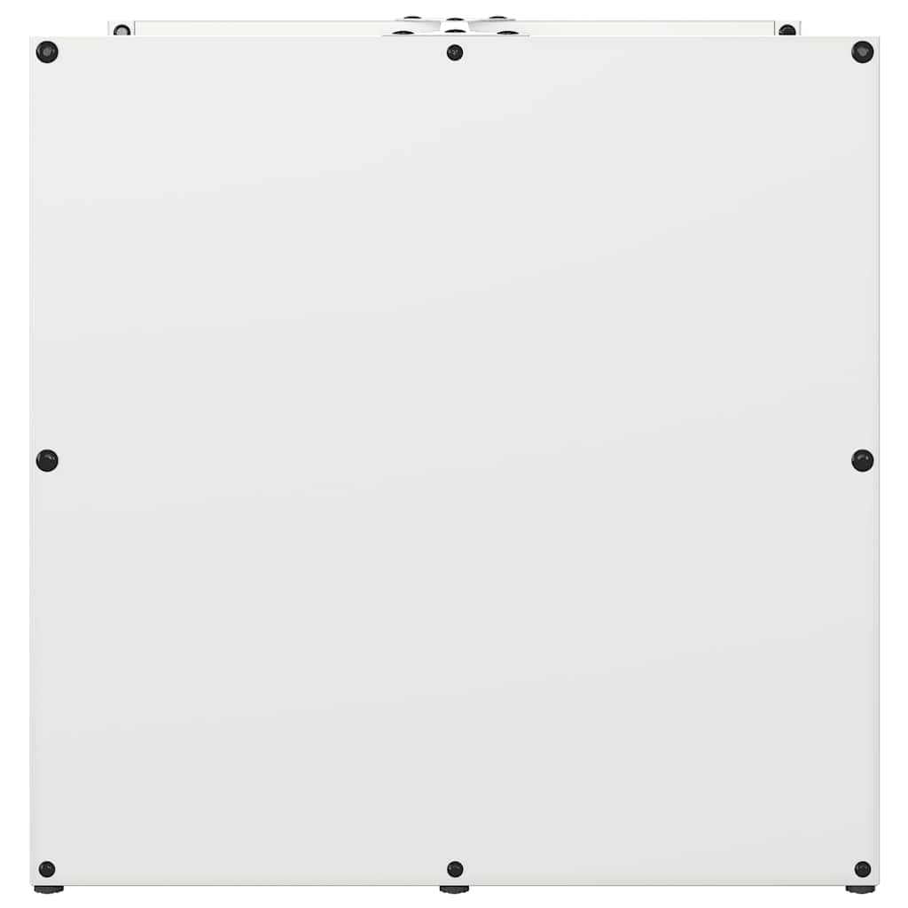 vidaXL Firewood Rack White 40x40x40 cm Cold-rolled steel