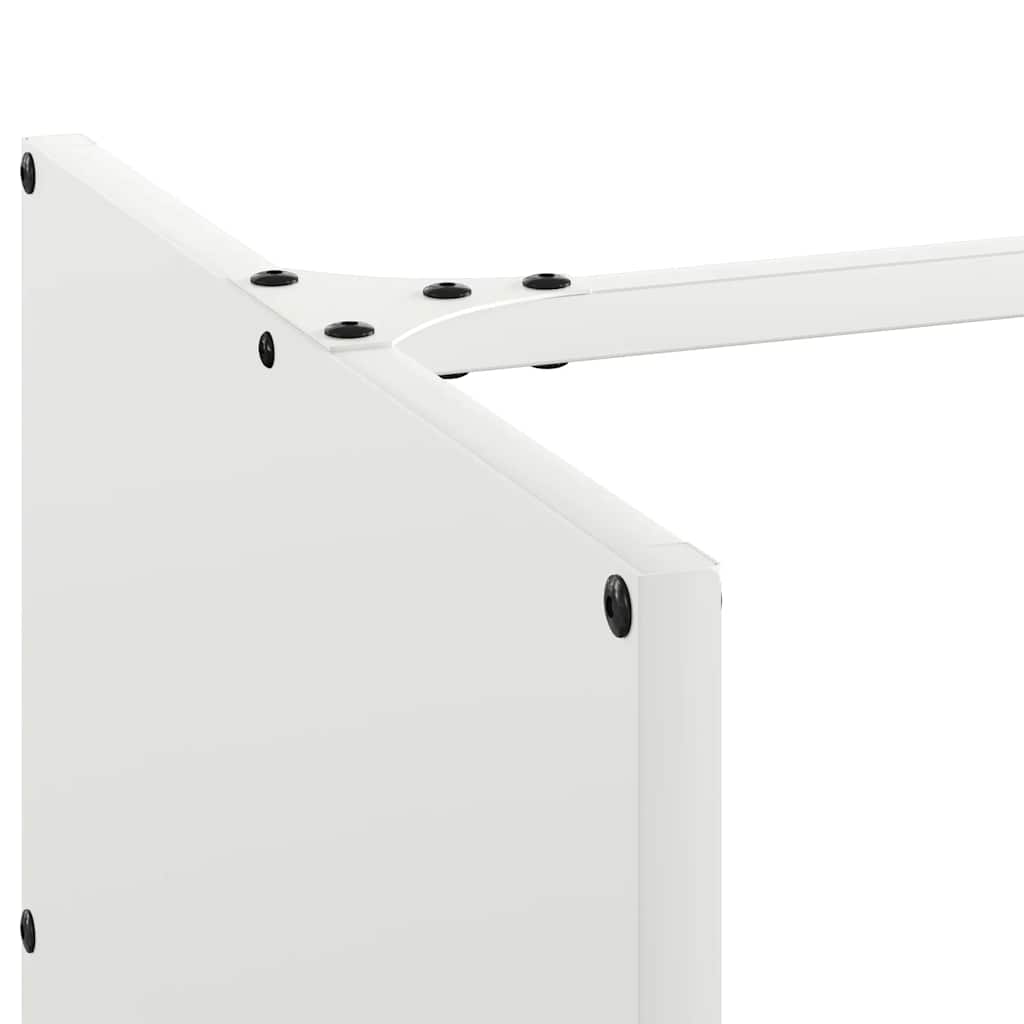 vidaXL Firewood Rack White 40x40x40 cm Cold-rolled steel