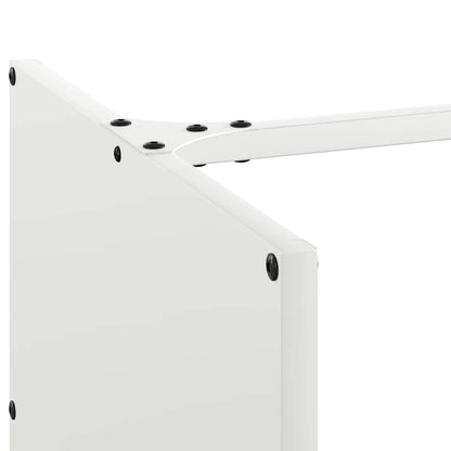 vidaXL Firewood Rack White 40x40x40 cm Cold-rolled steel
