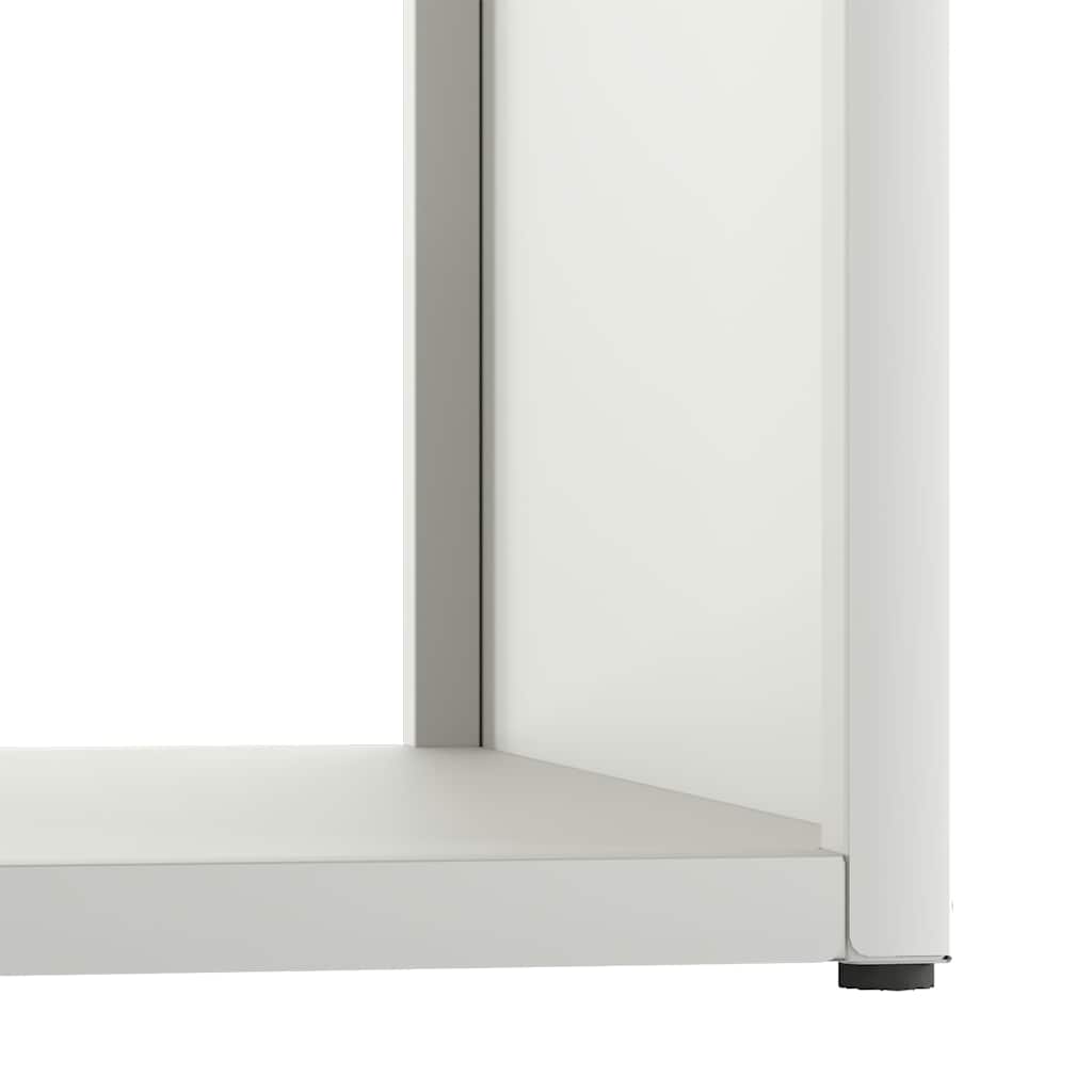 vidaXL Firewood Rack White 40x40x40 cm Cold-rolled steel