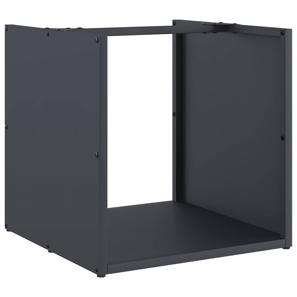 vidaXL Firewood Rack Anthracite 40x40x40 cm Cold-rolled steel