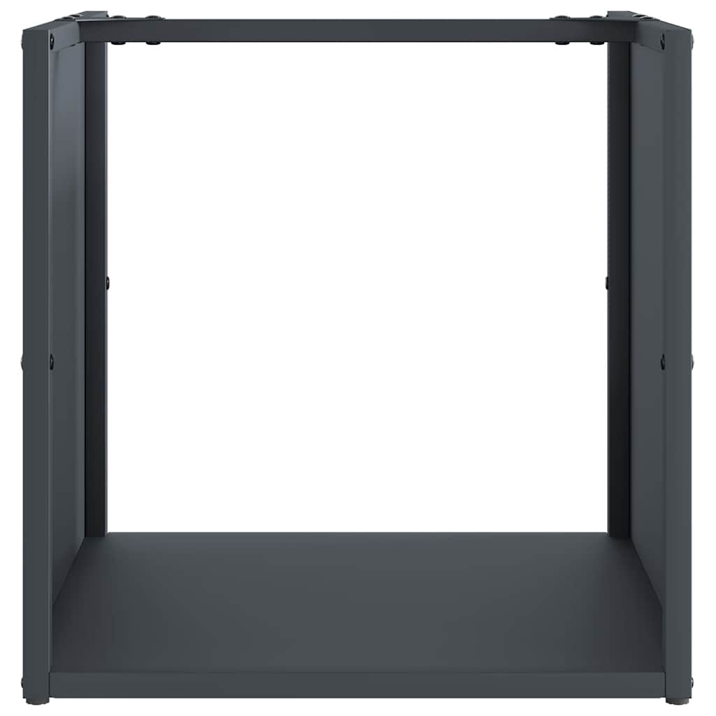vidaXL Firewood Rack Anthracite 40x40x40 cm Cold-rolled steel