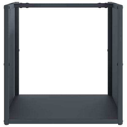 vidaXL Firewood Rack Anthracite 40x40x40 cm Cold-rolled steel