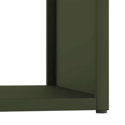 vidaXL Firewood Rack Olive Green 40x40x40 cm Cold-rolled steel