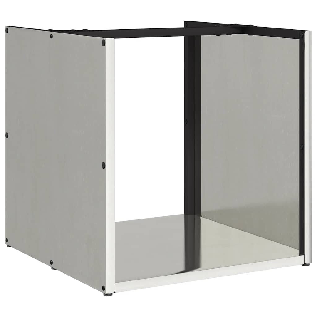 vidaXL Firewood Rack 40x40x40 cm Stainless Steel