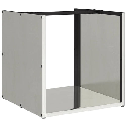 vidaXL Firewood Rack 40x40x40 cm Stainless Steel