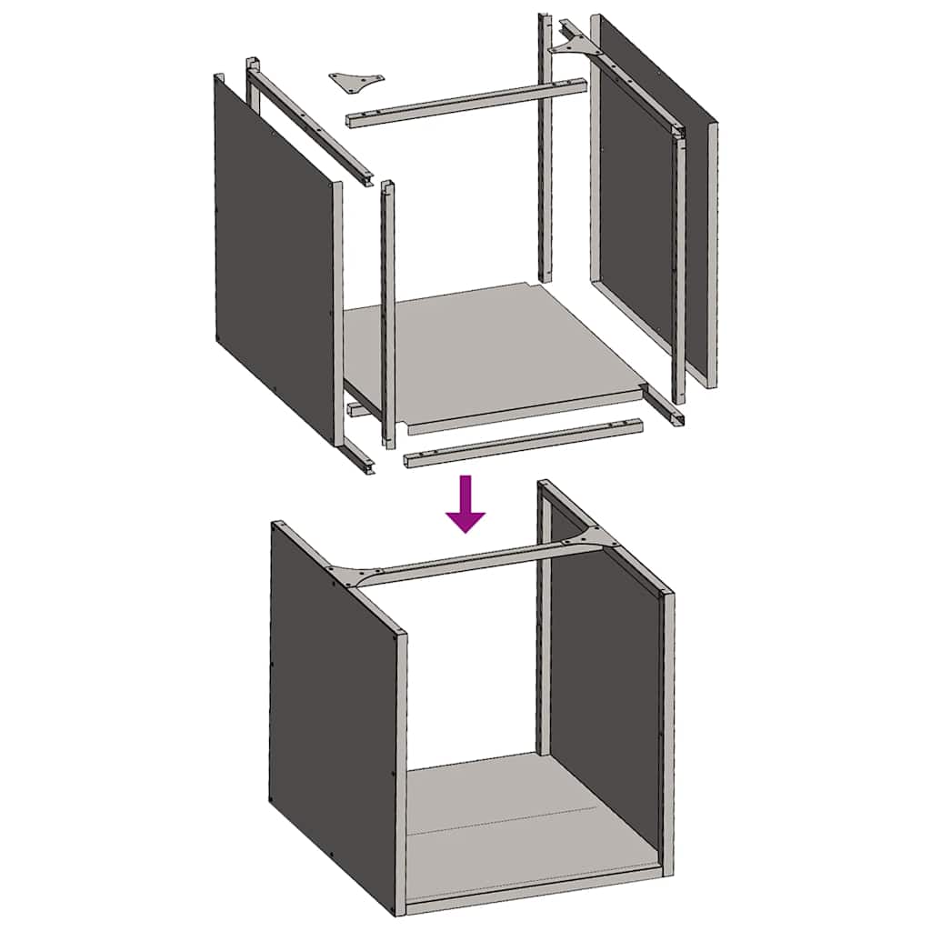 vidaXL Firewood Rack 40x40x40 cm Stainless Steel
