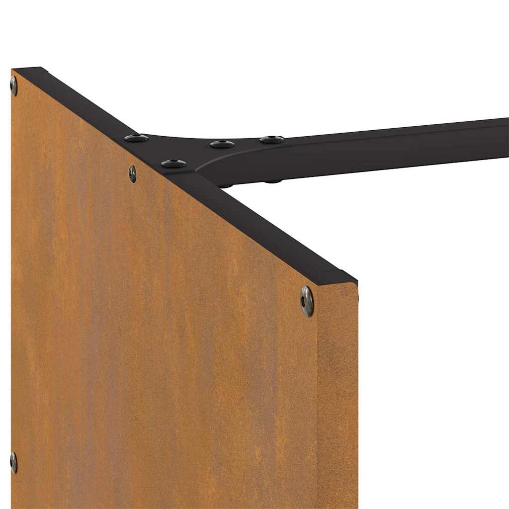 vidaXL Firewood Rack 40x40x40 cm Weathering Steel