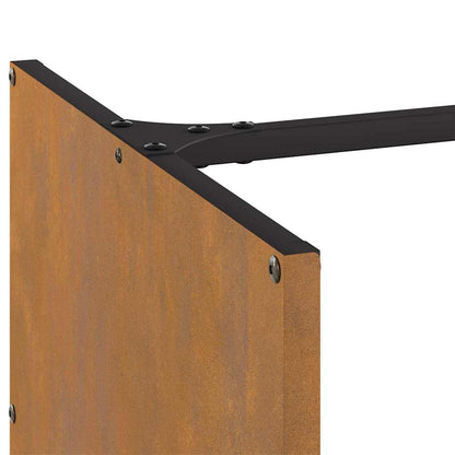 vidaXL Firewood Rack 40x40x40 cm Weathering Steel