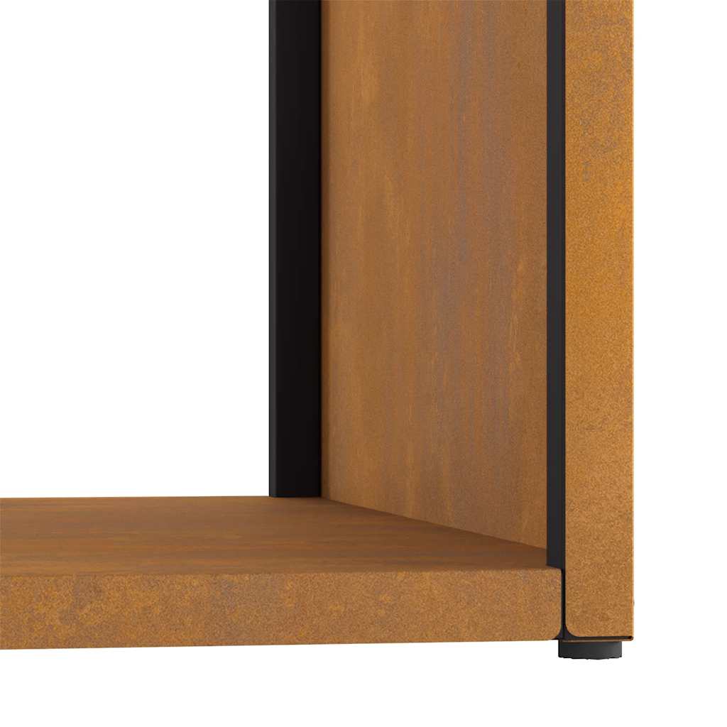vidaXL Firewood Rack 40x40x40 cm Weathering Steel