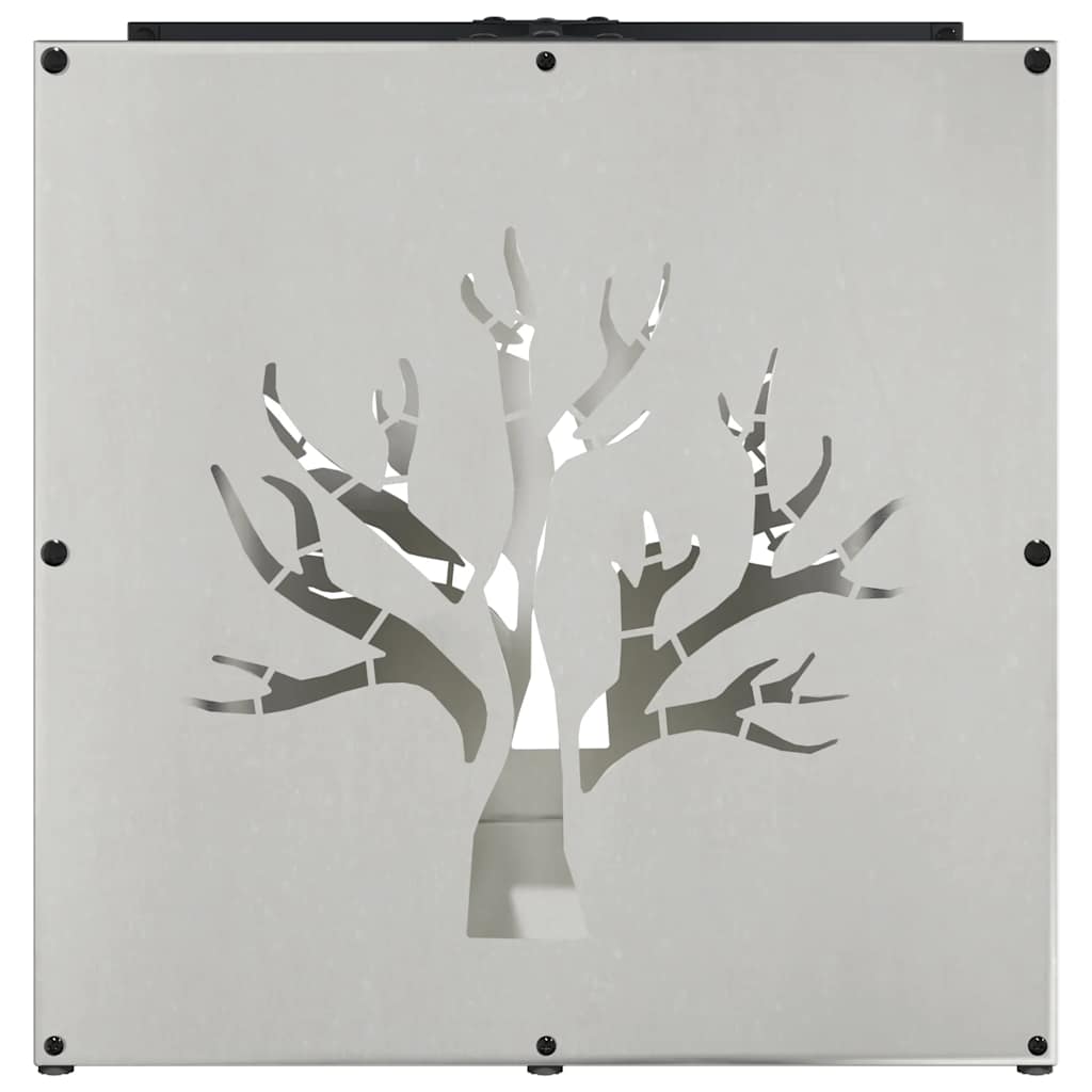 vidaXL Firewood Rack 40x40x40 cm Stainless Steel